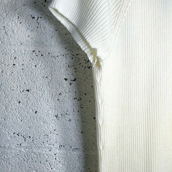Requirements Large Off White Ribbed Knit Top - Picture 6 of 8